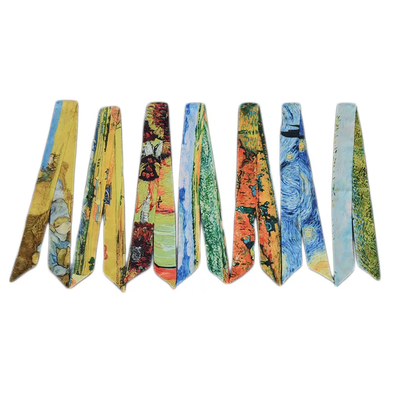 Ван Гог масляная сумка с художественным принтом шарф новый роскошный бренд
