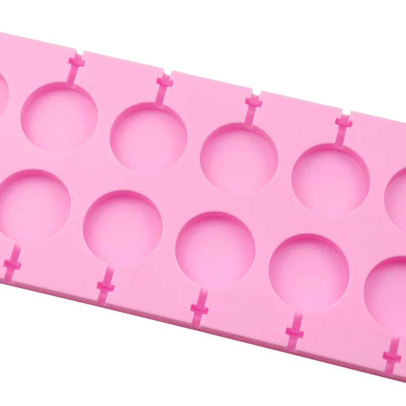12 полостей круглая силиконовая форма для леденцов светильник типа с 20 палочки