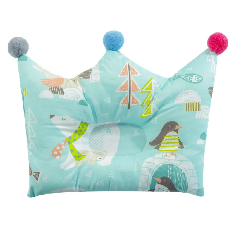 

Newborn Baby Nordic INS Shaping Pillow Cute Crown Shape Backrest Cushion 0-1 Years Old Anti-head Correction Pillow Baby Bedding