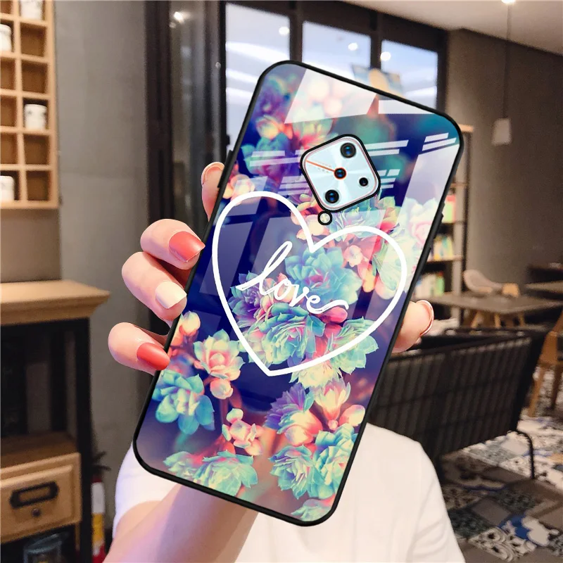

Hard Phone Case For Vivo S1 Pro Case Tempered Glass Bumper For Vivo V17 Shockproof Fundas S 1 S1Pro Global V 17 6.38 inch Coque