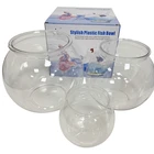 Пластиковые миски для рыб, круглая аквариумная прозрачная миска для рыб, цельный конструкционный противоударный стартовый набор, 3 размера