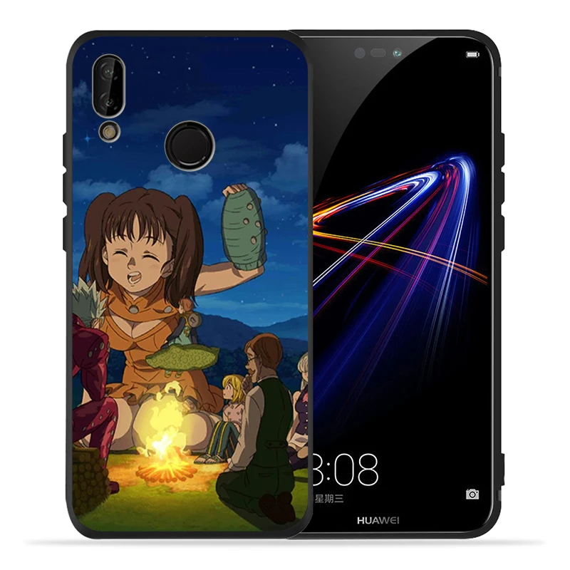 Черный мягкий чехол для телефона 7 смертных грехов Nanatsu No Taizai Huawei 40 30 20 10 9 Lite Pro P smart