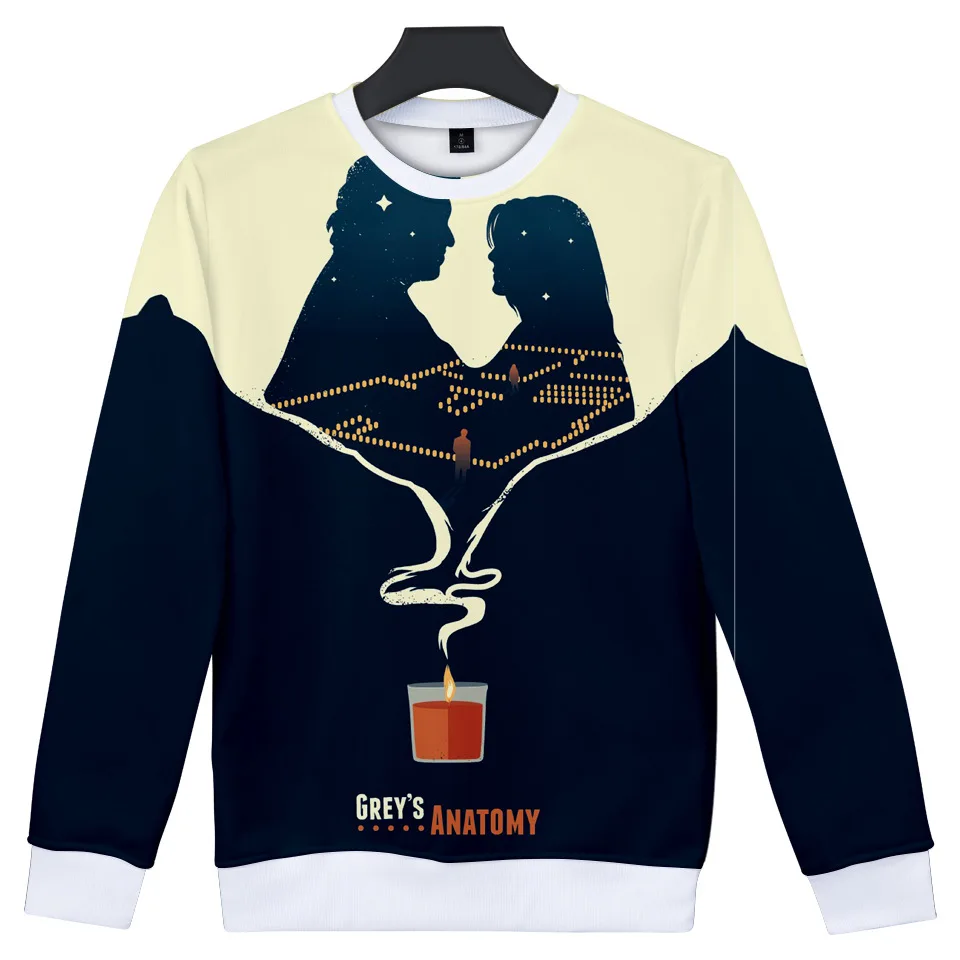 

Harajuku Luxury Greys Anatomy Funny Tracksuit Unisex Sweatshirt Tumblr 3D Print Pullover Sweatshirts GREY'S ANATOMY Hoodies