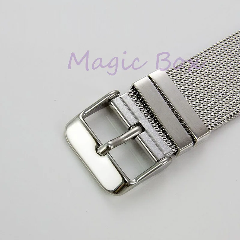 Двухцветный сетчатый Браслет из нержавеющей стали с пряжкой браслет для часов 21