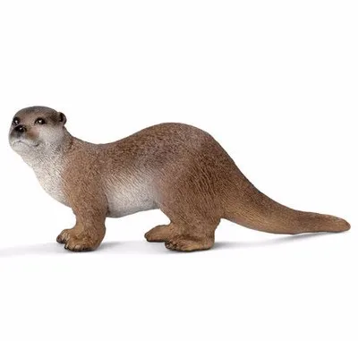Otter Настоящий зоопарк, джунгли, Животные фермы, модель серии 2, петух, коза, утка, Выдра, детские развивающие игрушки для детей, подарок - Цвет: Otter