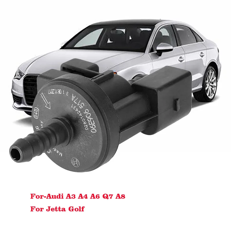 Для VW Golf Jetta Audi A3 S3 A4 A6 S6 Q7 TT TTS A8 S8 R8 GTI топливный канистровый клапан 06E 906 517A 517 A