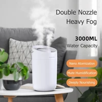 3l large capacity home air humidifier double nozzles essential oils diffuser usb ultrasonic cool mist maker fogger diffusor
