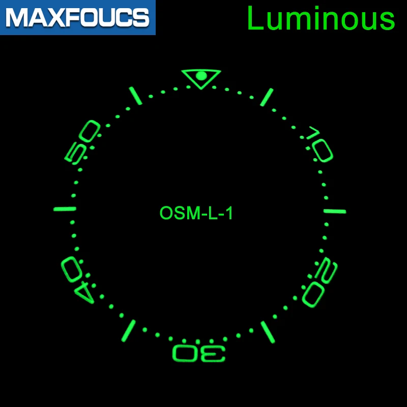 Luminous Sloped Ceramic Bezel insert  Slopping bezel 38*30.6mm For OMG Sea master series  MOD watch parts