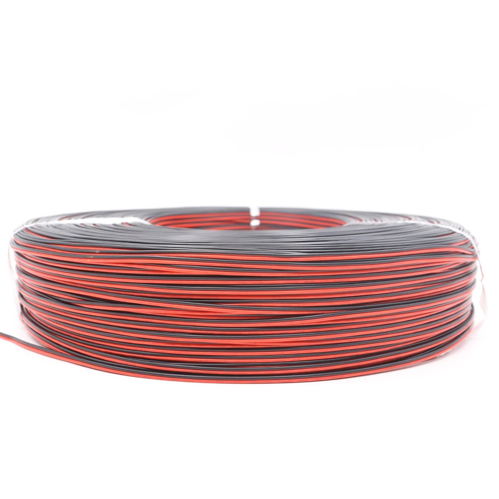 2 м/лот) UL2468 18AWG 2pin луженая медь красный черный провод ПВХ изолированный Электрический удлинитель Светодиодная лента