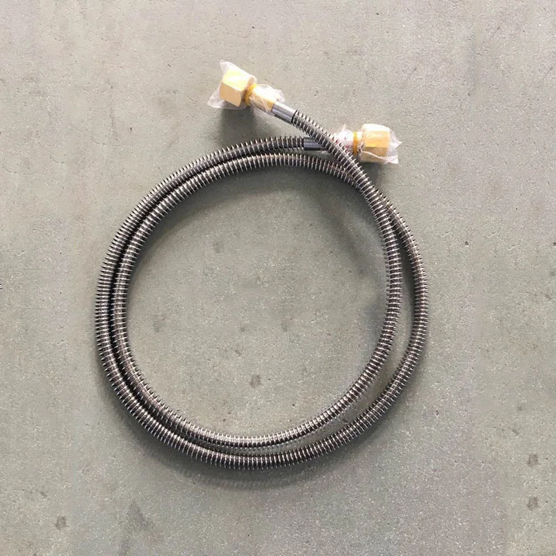 2m pipe 15MPa Кислородная большая бутылка соединительная трубка водород аргон углекислого газа металлический шланг с манометром коллектор 15 МПа 20 МПа заполнение маленький бак - Цвет: 2m pipe 15MPa
