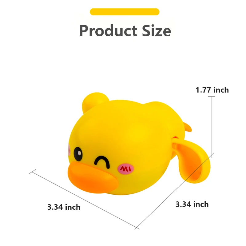 

3PCS Bathroom Bath Baby Toys Summer Swimming Children Play Water Cute Little Funny Duck Toys Clockwork Rowing Toys For Kid Gifts