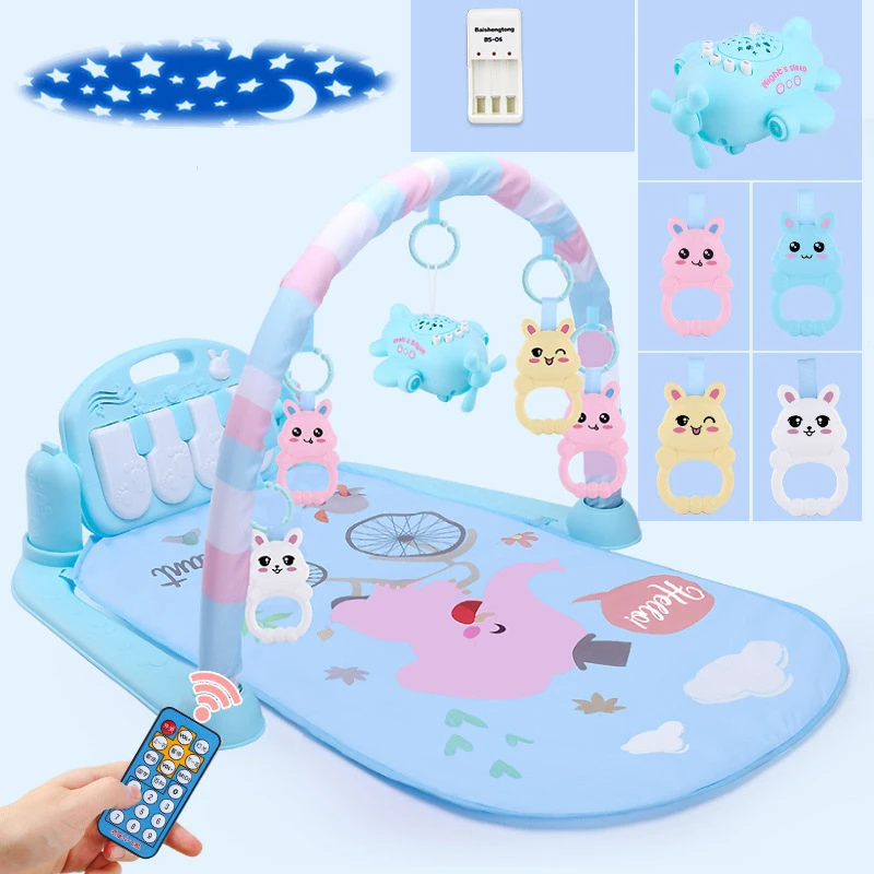 Детский игровой коврик для тренажерного зала с проекцией музыкальный