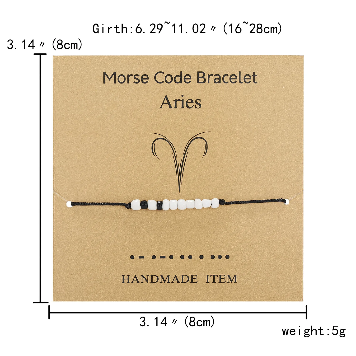 

New Charm Morse Code Beaded 12 Constellation Bracelet Handmade Braided Adjustable Black Rope Bracelet Friendship Birthday Gift