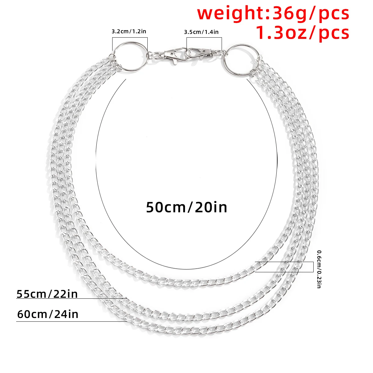 

Punk Metal Multi-layer Geometric Waist Chain Hip Hop Rock Hipster Chains Pant Jean Keychain for Women Men Body Chain Jewelry