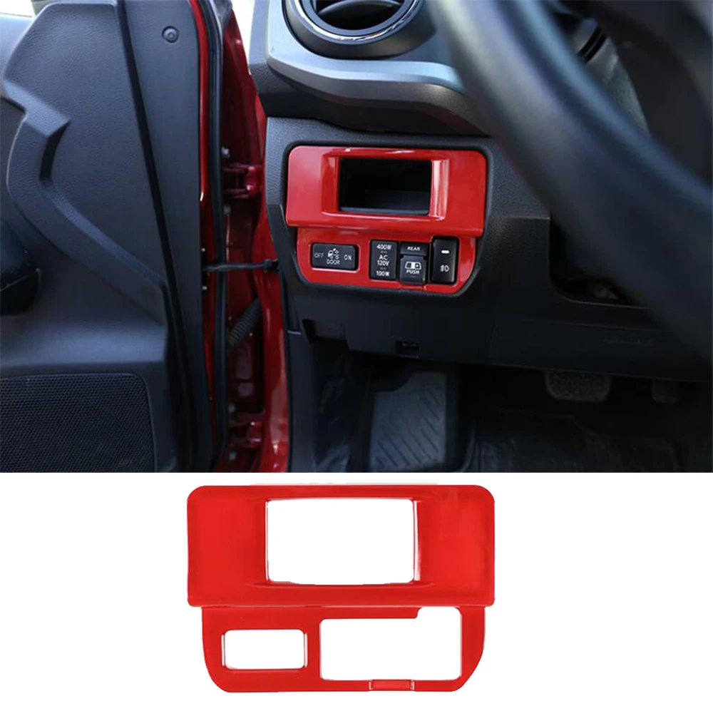 

21PCS Red ABS Interior Central Control Dashboard Panel Decorative Trim Cover Kit For Toyota Tacoma 2016-2020 Auto Accessories