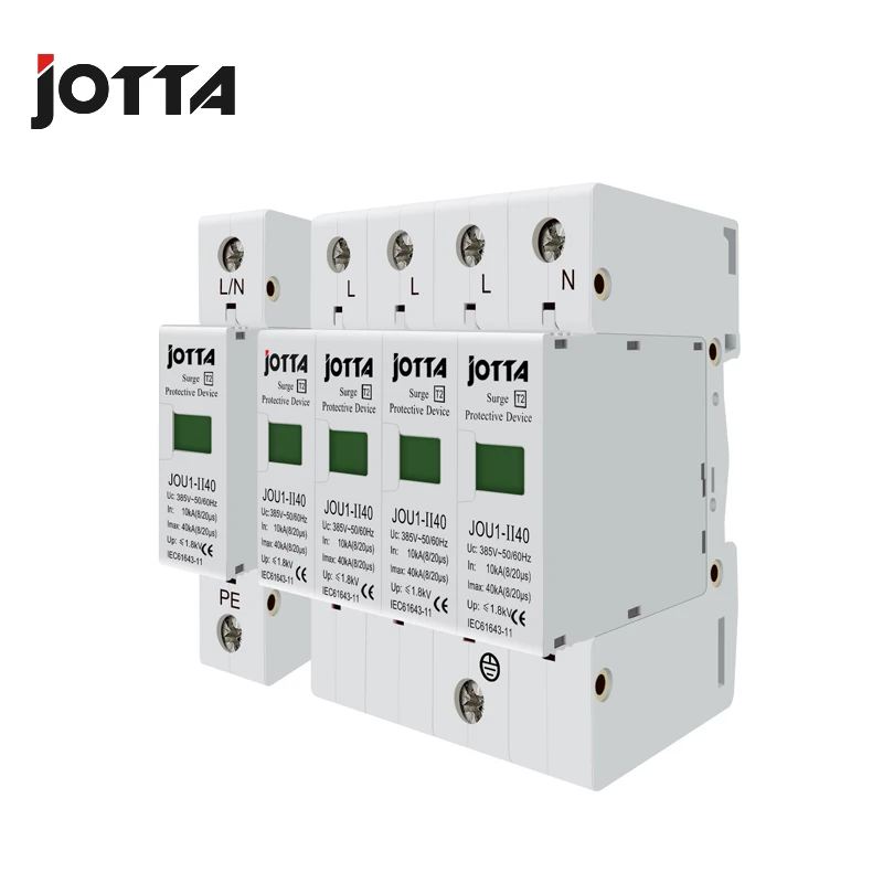 SPD 1P/1P + N/3P/3P N 20KA ~ 40KA C Тип 385VAC дом Защита от перенапряжения защитное Низковольтное