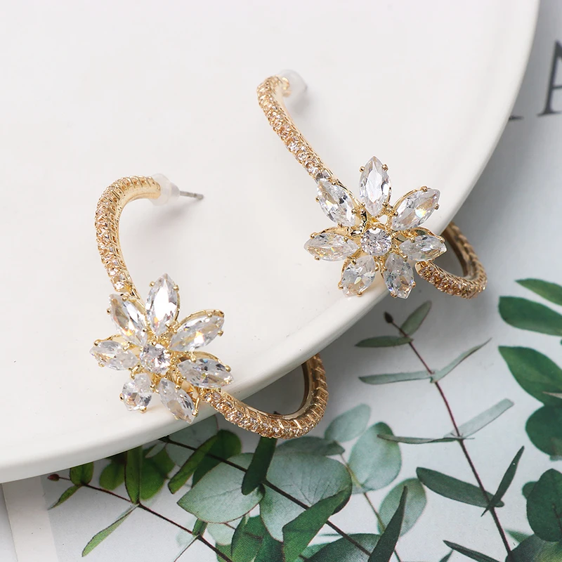 Модные серьги кольца для женщин и девочек уникальные большие круглые с