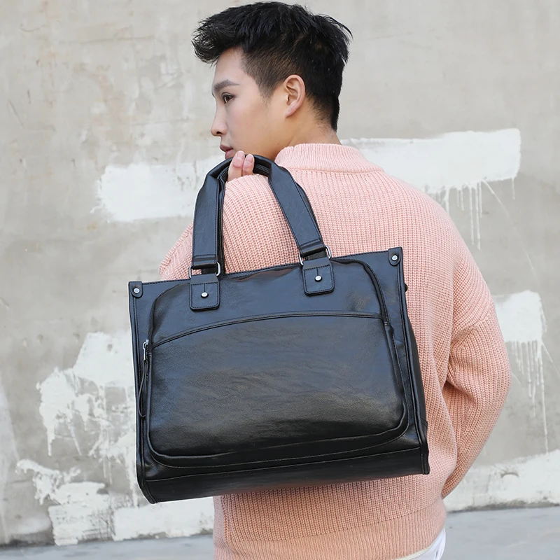 

YILIAN Men's Bag Casual Bag One-shoulder Crossbody Bag Leather Handbag Travel Bag Men's Bag Trend Document Computer Bag