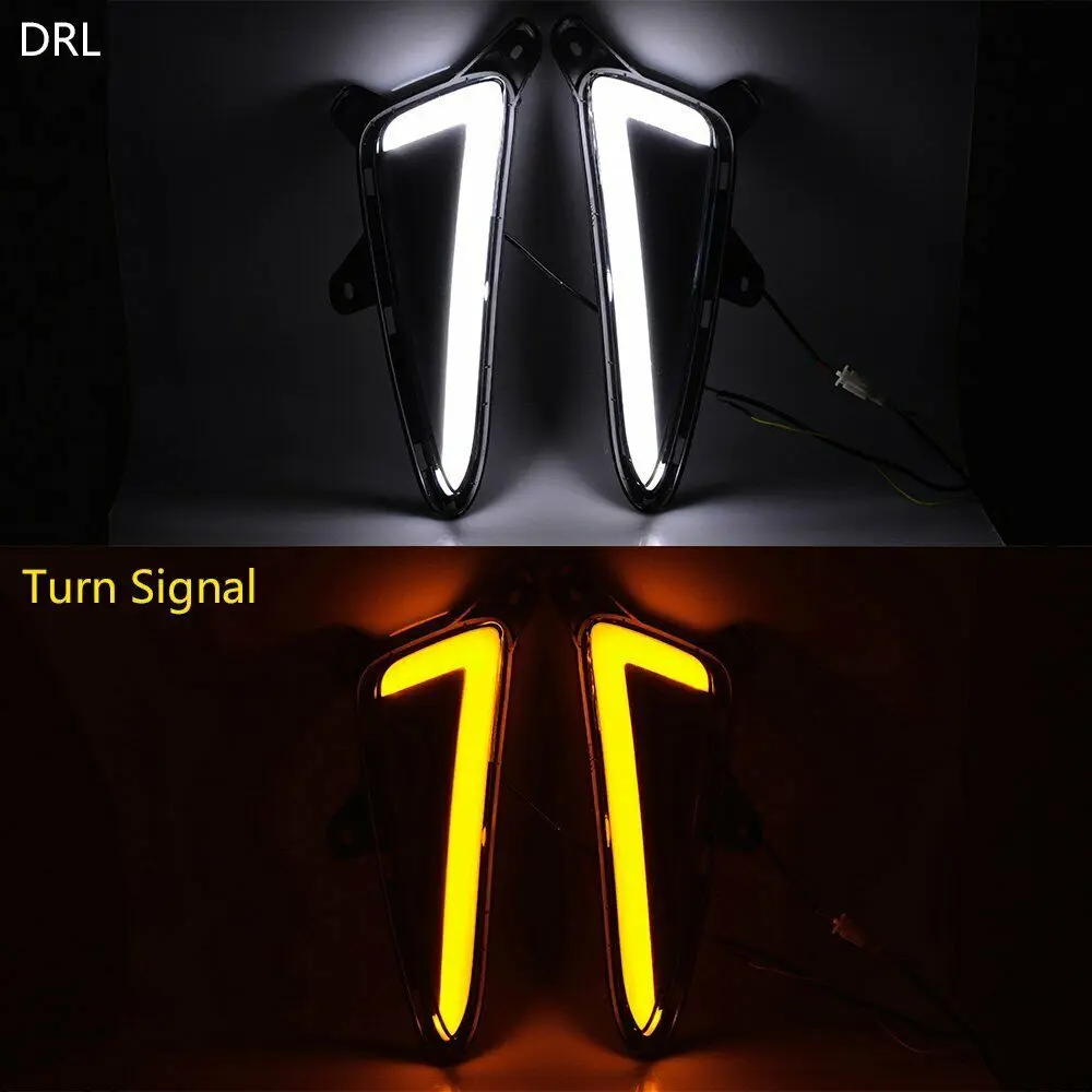 Аксессуары для Toyota светодиодсветодиодный дневные ходовые огсветильник с желтым