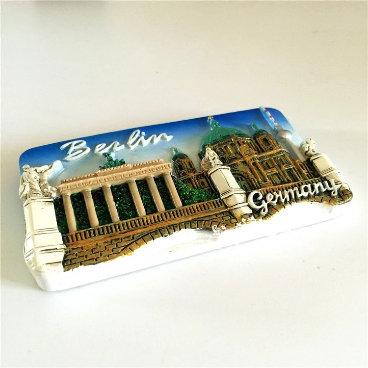 Германия ручная роспись берлинское здание 3D магниты на холодильник