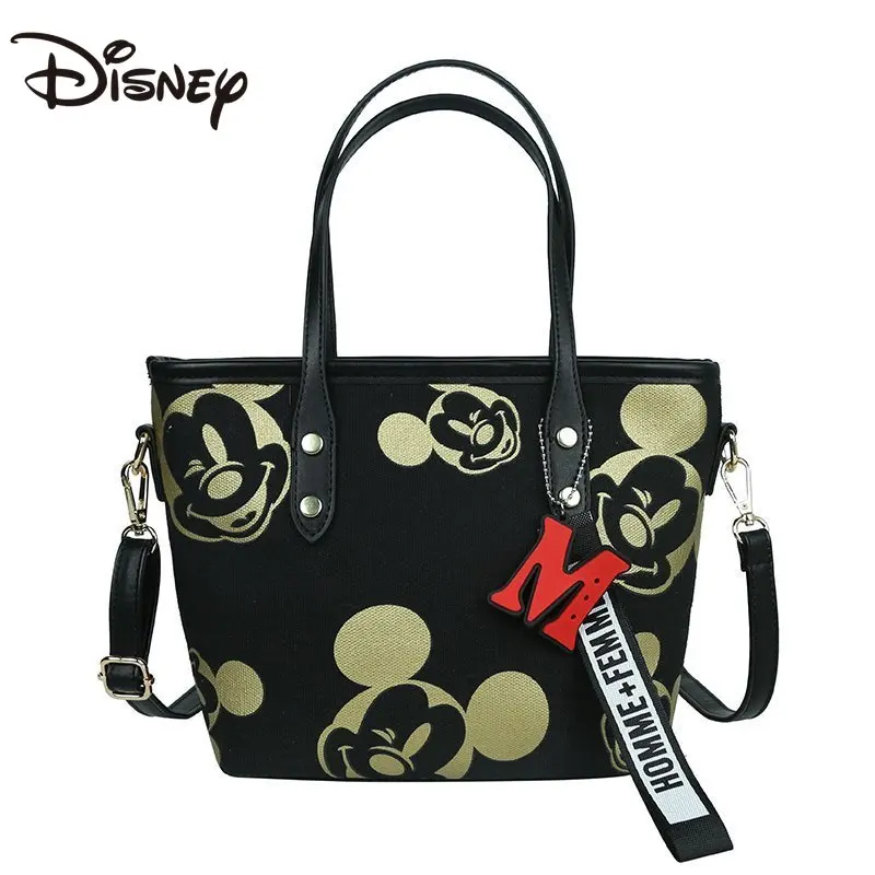 

Disney Cartoon Mickey Girl Bag New Net Red Small Tote Bag Vegetable Basket Waterproof Handbag Trendy Ladies Shoulder Bag