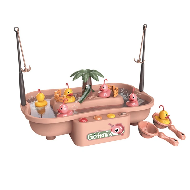 Игрушка рыболовная электронная с слайдами набор для рыбалки магнитным прудом