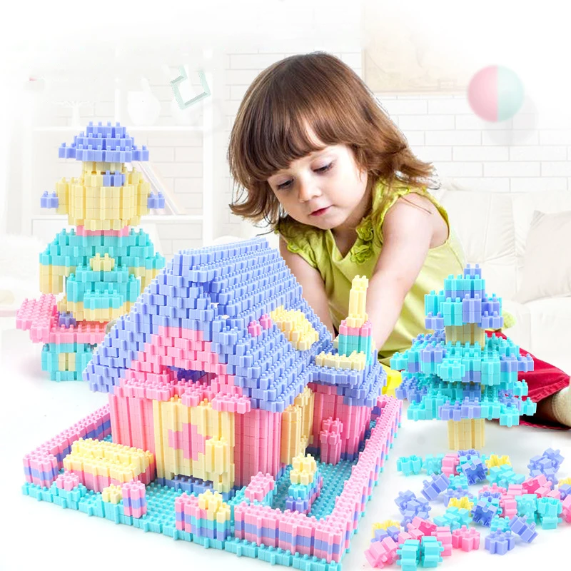 

450/900 PCS Fun Building Blocks City Castle House DIY Compatible with all brands Building Block Funnel Slide DIY Brick Toys