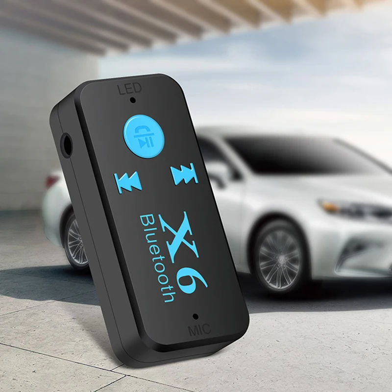 Приемник X6 Bluetooth 5 0 3 мм AUX Автомобильная стерео аудио Музыка с микрофоном