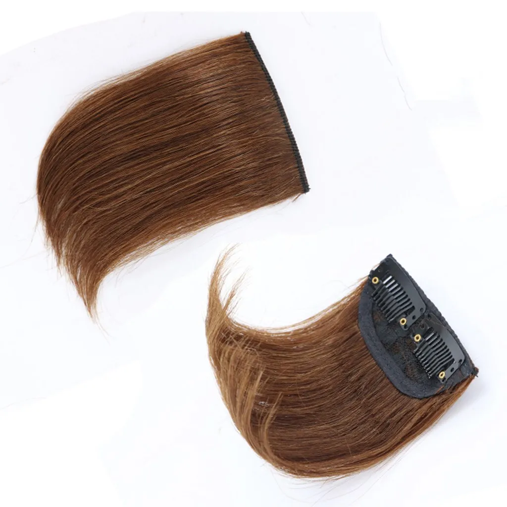 

Women’s Hair Wig Piece Synthetic Straight Hair Piece Natural Black Brown Hair Extension Clip High Temperature Hairs Pad#y30