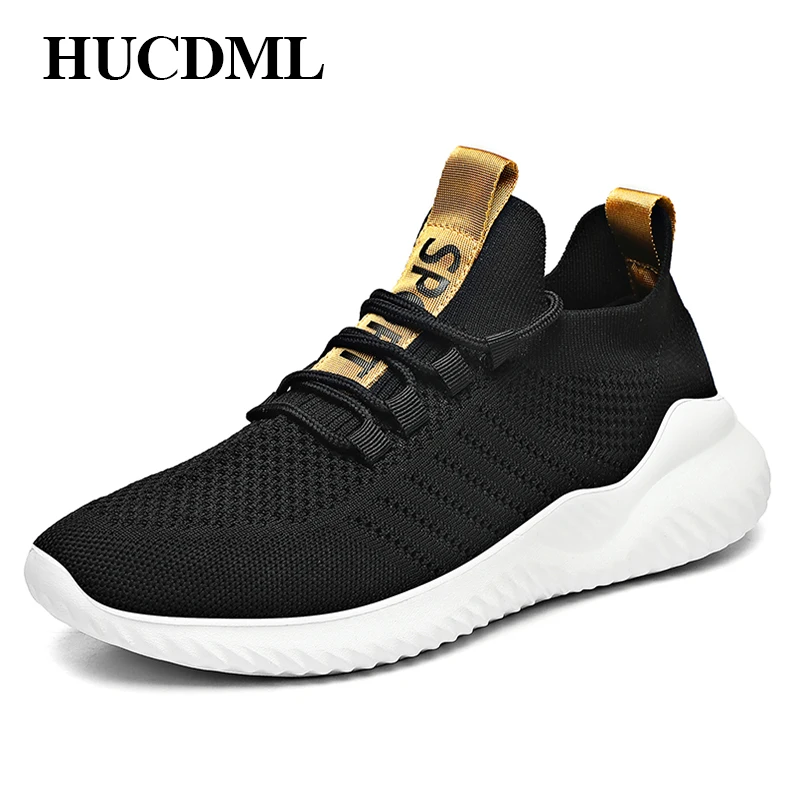 Кроссовки HUCDML Мужские дышащие повседневная обувь для взрослых белые большие