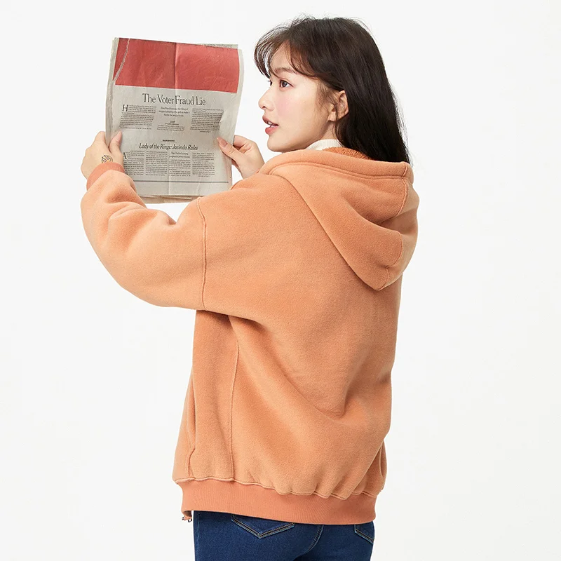 

SEMIR Jacket women autumn and winter all-match women thick coat 2020 autumn new double-sided fleece jacket