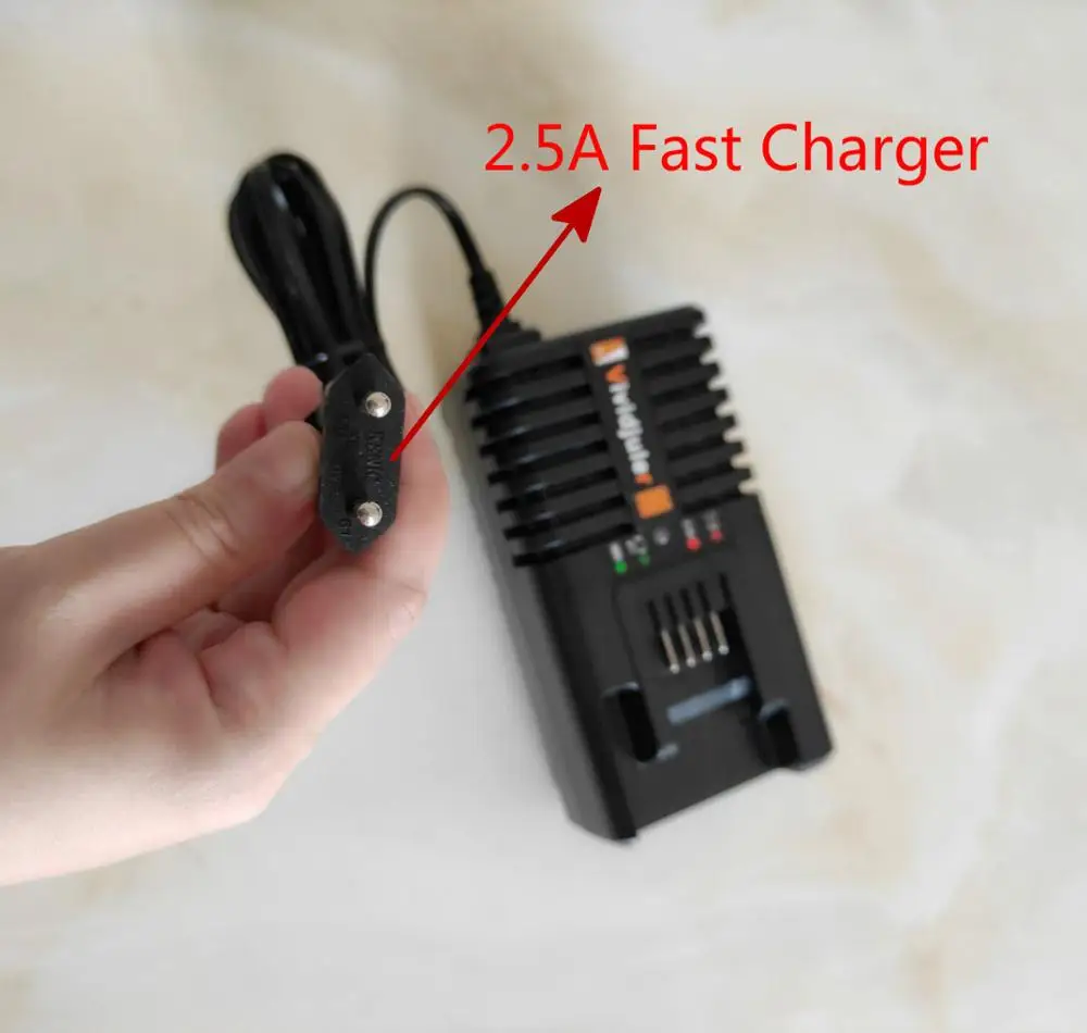 2.5A 20V быстрая Зарядное устройство WA3860 для WORX-WA3551 WA3549 WA3550 WA3553 батарея | Электроника
