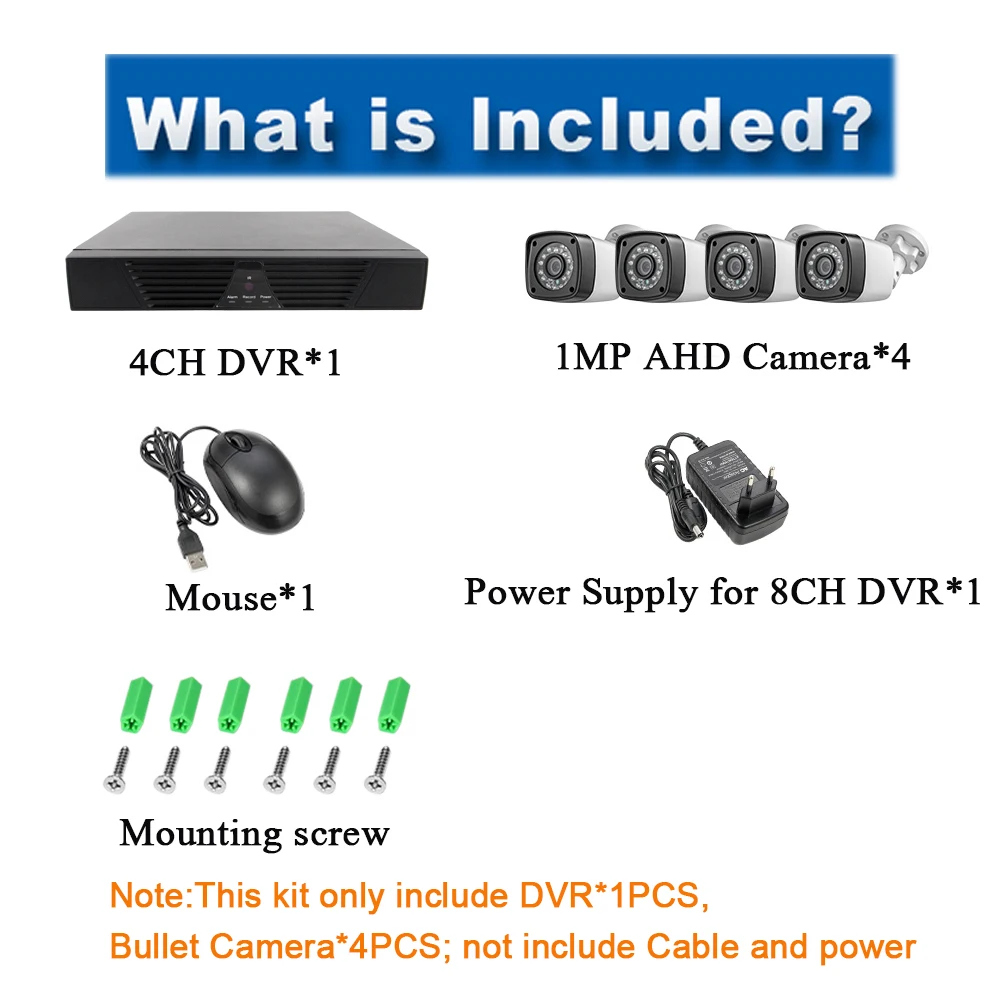 8CH комплект видеонаблюдения 720P CCTV система 1.0MP ИК ночного видения Крытый Открытый AHD камера водонепроницаемая наружная аналоговая камера