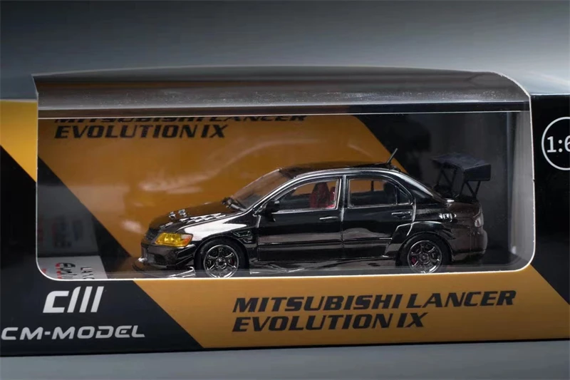 CM модель 1:64 Mitsubishi Lancer Evolution EVO IX Voltex Black Chorme литая автомобиля|Наземный транспорт| |