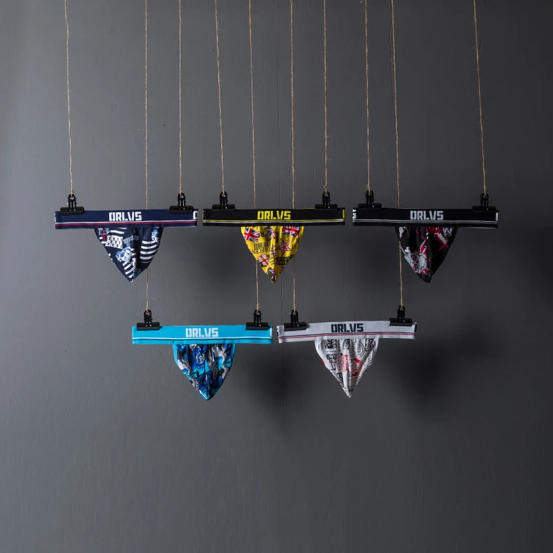 Мужские трусы джоки AIIOU черные Трусы стринги с индивидуальным принтом Тонги