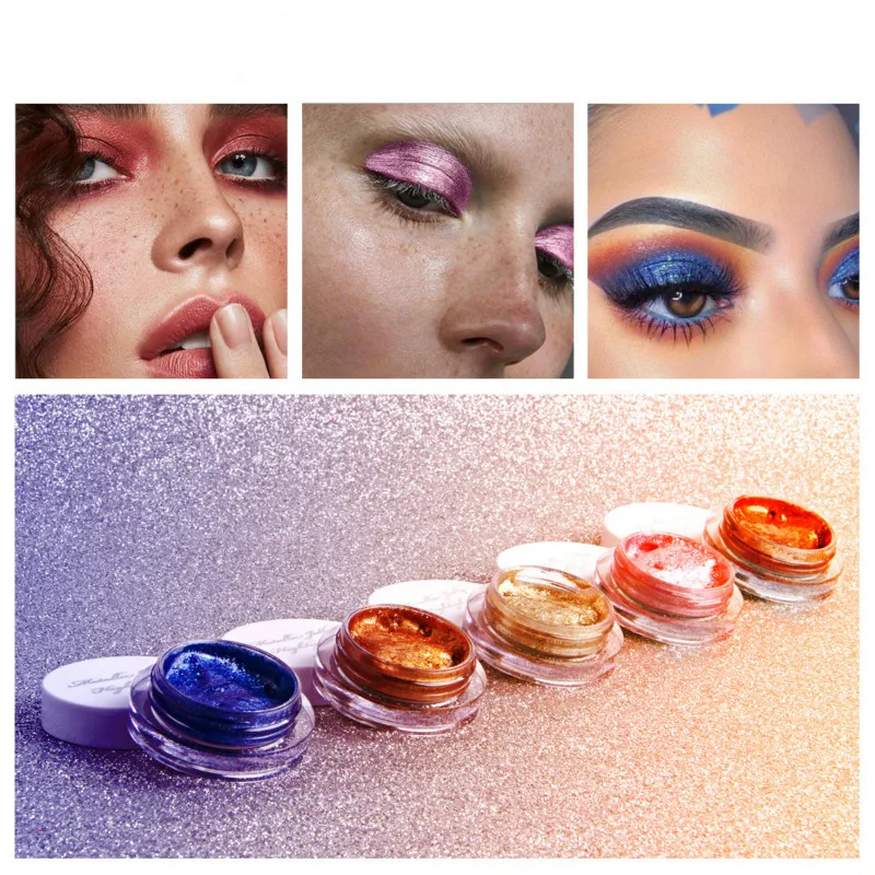 Блеск 25 цветов одиночные тени для век крем водонепроницаемый длинный пигмент