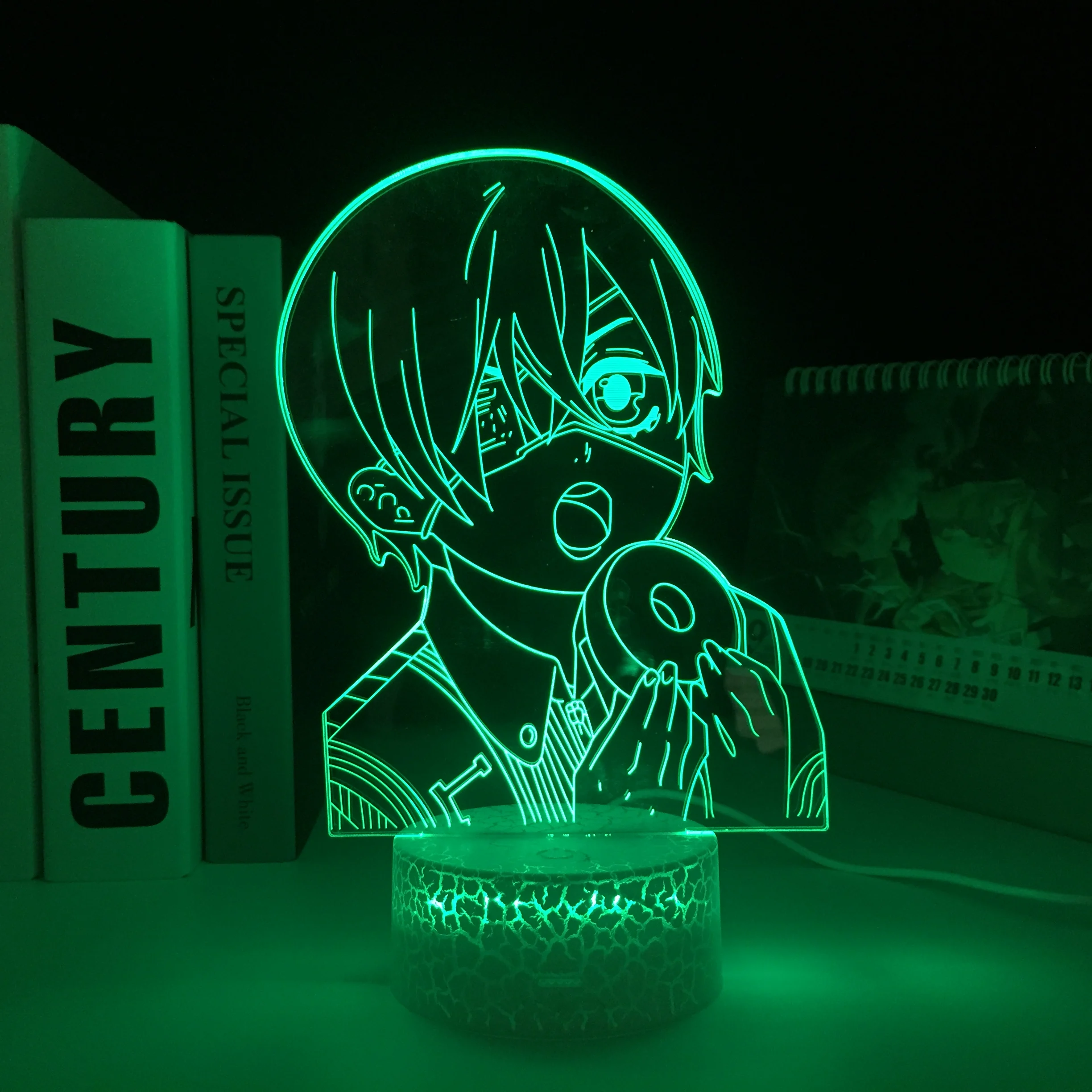 

Black Butler Anime 3D White Base Lamp for Bedroom Decor Nightlight Birthday Gift Manga Gadget Black Butler LED Night Light
