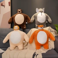 2447cm standing bear sloth panda unicorn giant body ins mini head eight animals stuffed cartoon back support sleeping friend