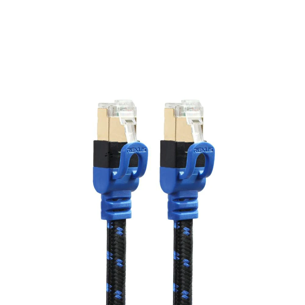 CAT7 Плоский плетеный кабель для модемного маршрутизатора LAN сеть позолоченный RJ45