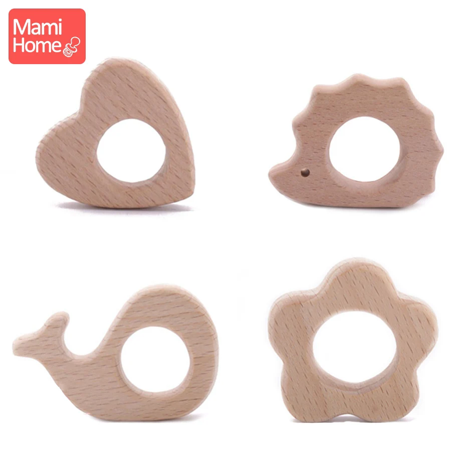Mamihome 20 шт. детский деревянный Прорезыватель для зубов подвеска Соска из бука без