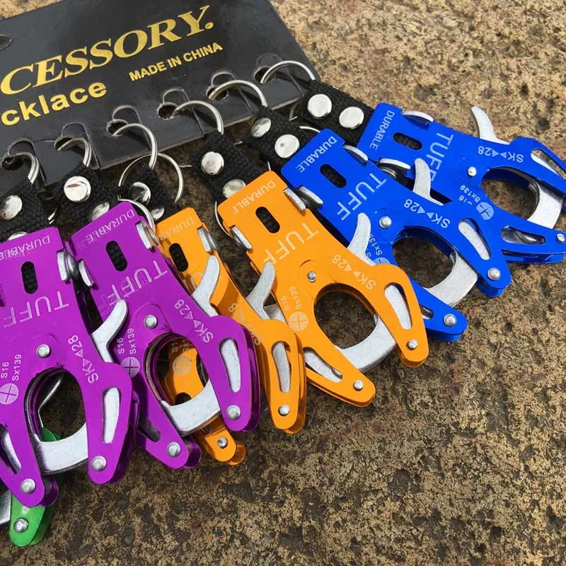 

Large Aluminum Alloy Carabiner Tiger Buckle Mountain Hung Key Chain Outdoor Survival Hook Buckle Portable Climbing Buckle QW