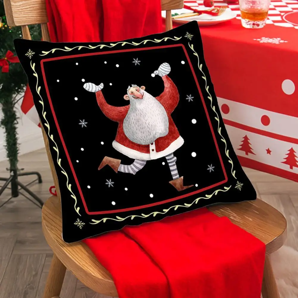 

Стирающаяся Красивая винтажная Подушка-чехол с Санта Клаусом, разнообразный женский прозрачный чехол с принтом для спальни
