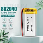 3,7 V 700mah 802040 литий-ионный полимерный перезаряжаемый аккумулятор для GPS PSP DVD MP4 pen camera bluetooth Наушник устройство записи игр