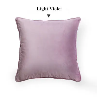 Light Violet LeRadore роскошный однотонный велюровый чехол для подушки, Наволочки для подушек, домашний клуб, компания, декоративный текстиль, 50*50 см, 60*60 см, 70*70 см - Цвет: Light Violet