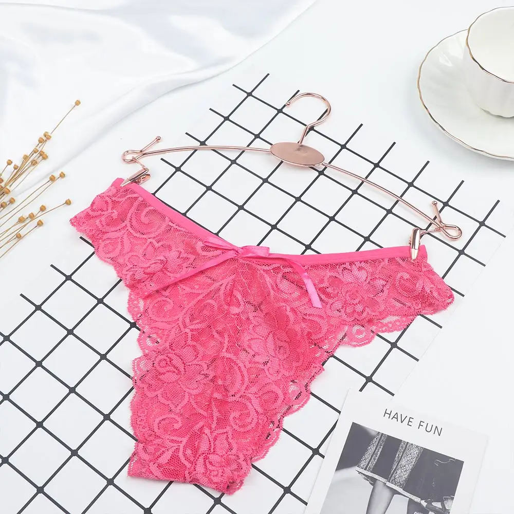 Женские сексуальные кружевные трусики нижнее белье ажурные удобные с v образным