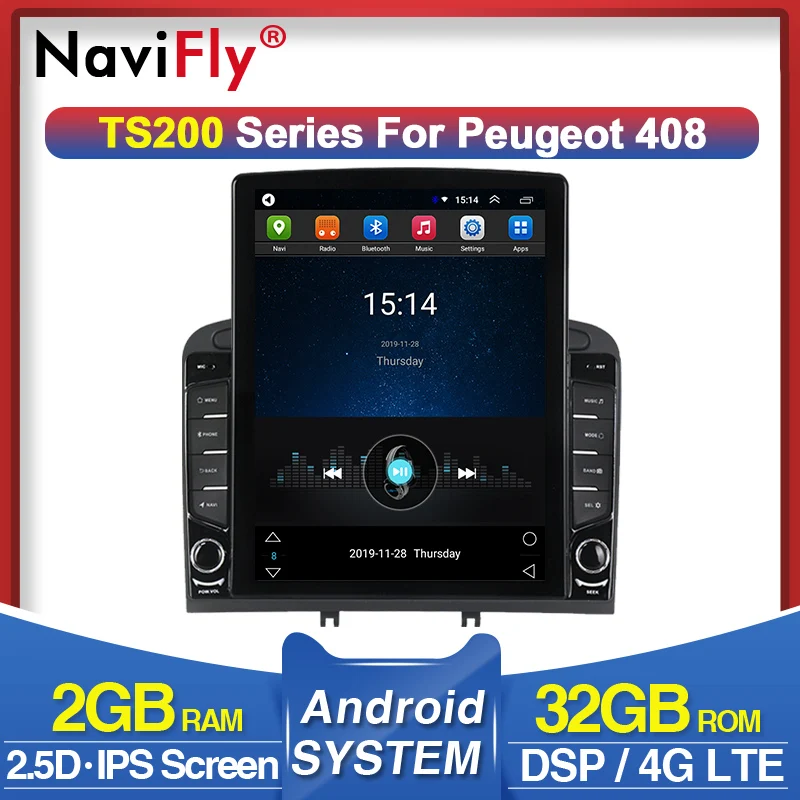 Автомагнитола 9 7 &quot IPS DSP Android 0 gps стерео для Peugeot 408/Peugeot 308 dvd плеер с управлением на