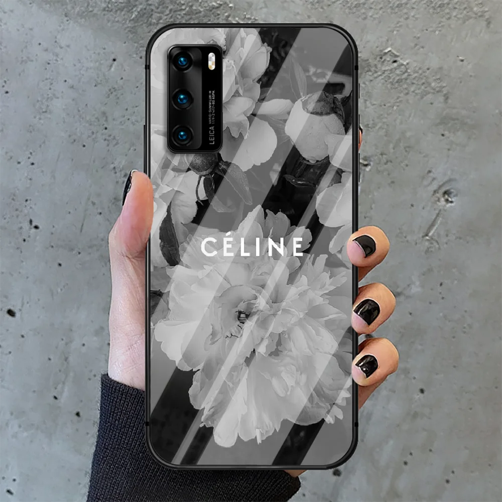 

French Luxury CELINS Phone Tempered Glass Case Cover For Huawei P Nova Mate 5T 20 30 40 E Pro Lite Smart 2019 2021 Hot Cell