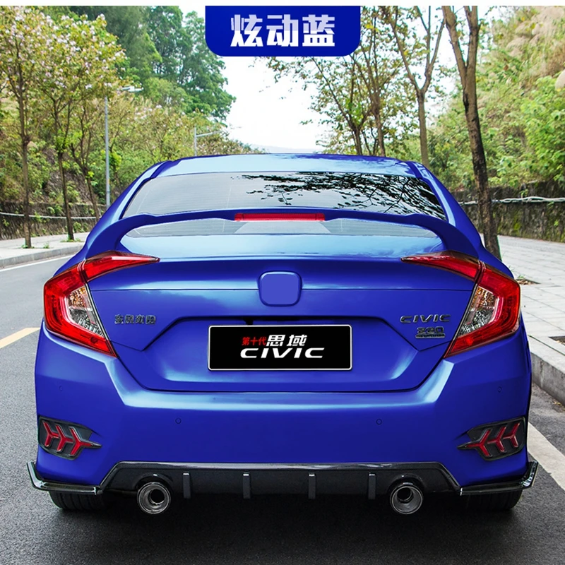 

For Honda Civic Spoiler High Quality ABS Material Car Rear Wing Primer Color Rear Spoiler For Honda Civic Spoiler 2016-2017