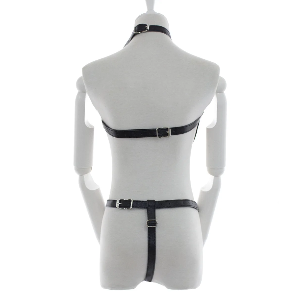 BDSM Bondage Leather Body Harness Lingerie With Erotic Garter Belts Chastity For Fetish Slave Restraints Exposed Breast |