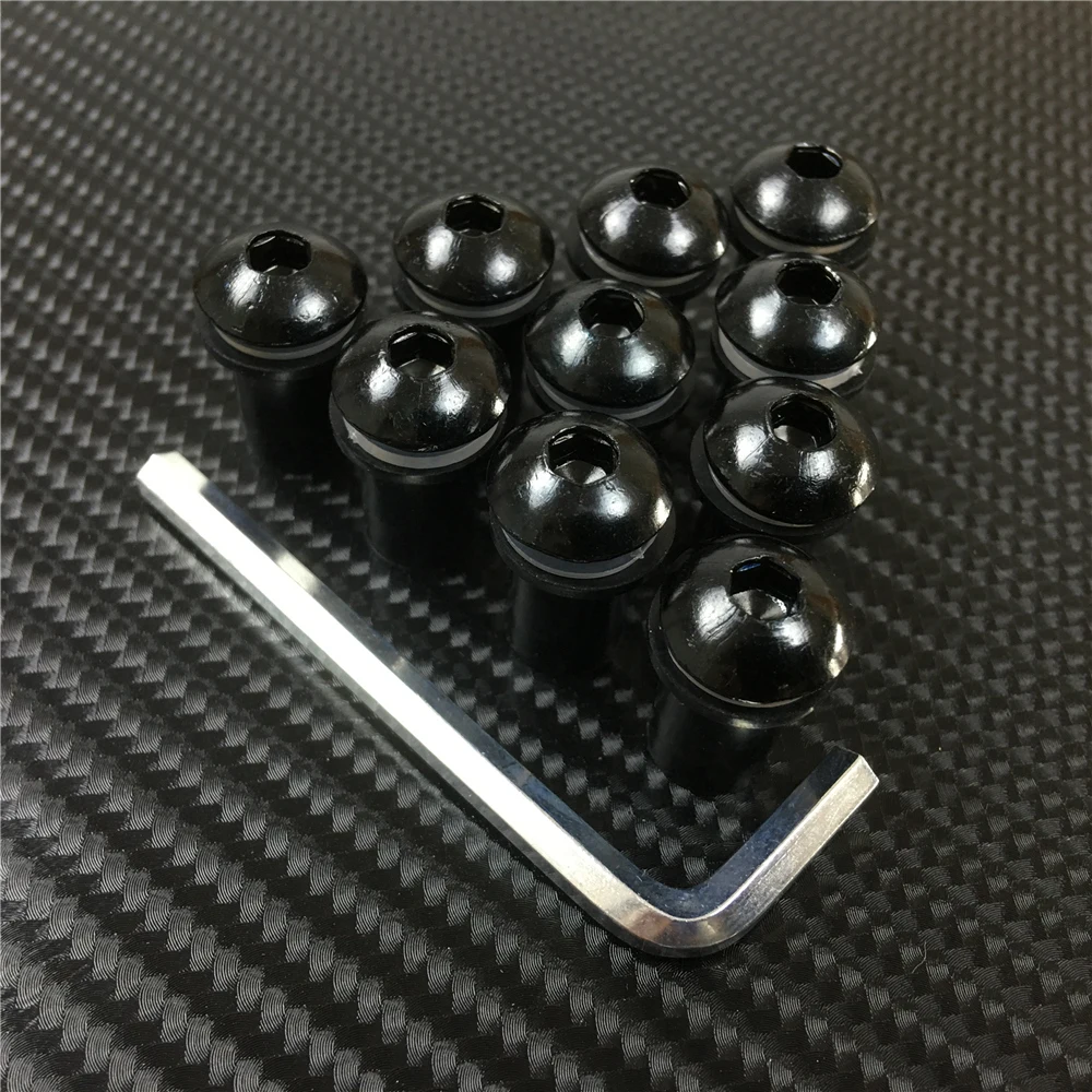 Болты для ветрового стекла мотоцикла 5 мм 10 шт. винты крепежные гайки Suzuki GSXR 600 750